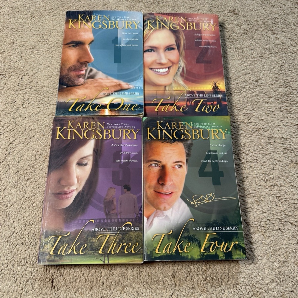 Above the Line Series All 4 Books in Paperback Karen Kingsbury Lot Take 1-4